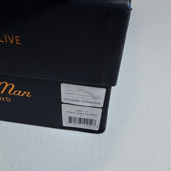 Good man brand Black Leather Men's Shoes - Picture 3 of 5